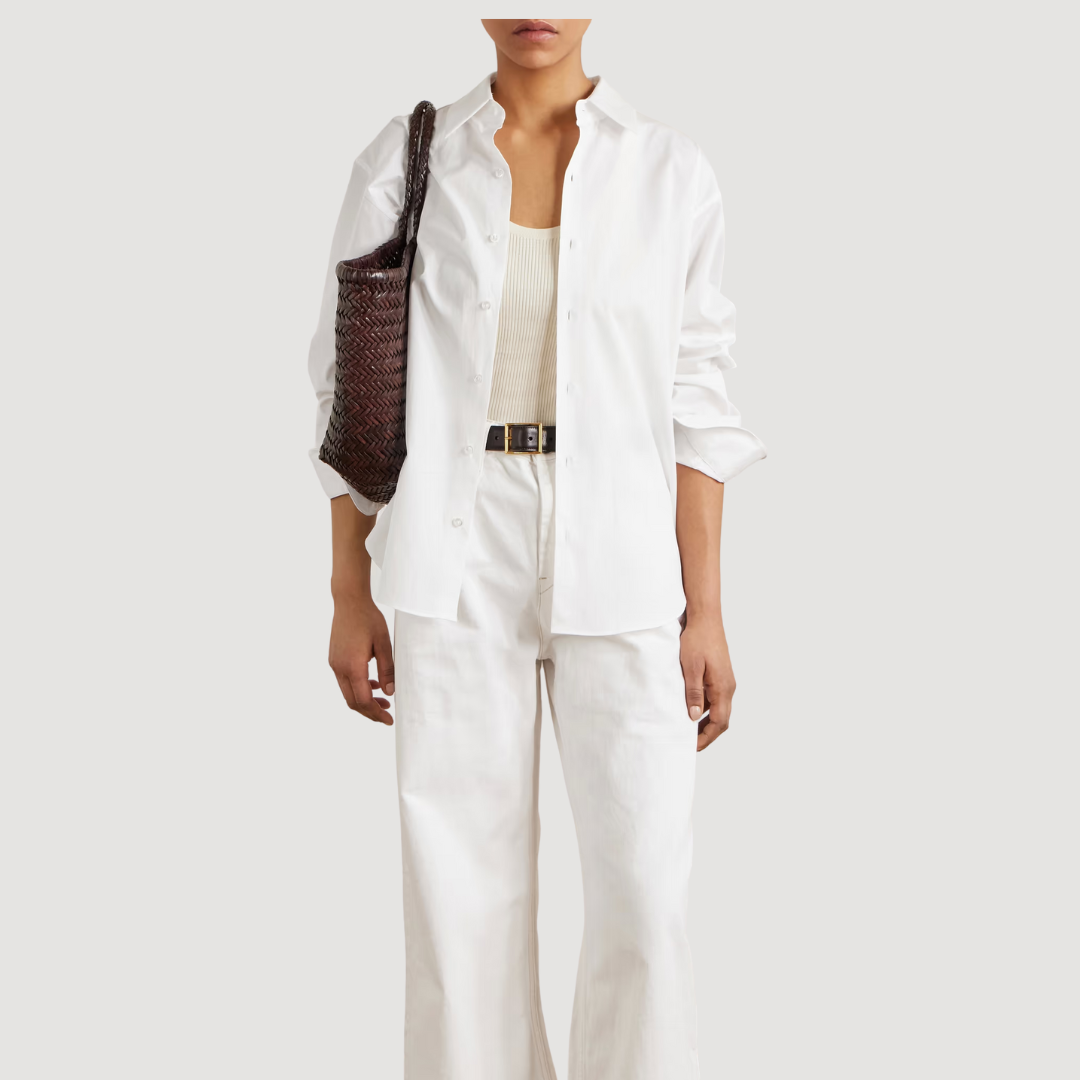 Blanc- Cotton Button Down Shirt